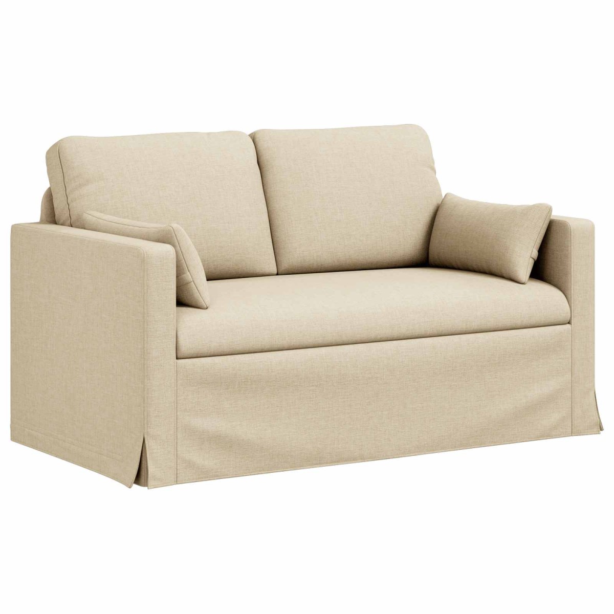 vidaXL Καναπές Κρεμ 139 x 78 x 80 εκ ύφασμα