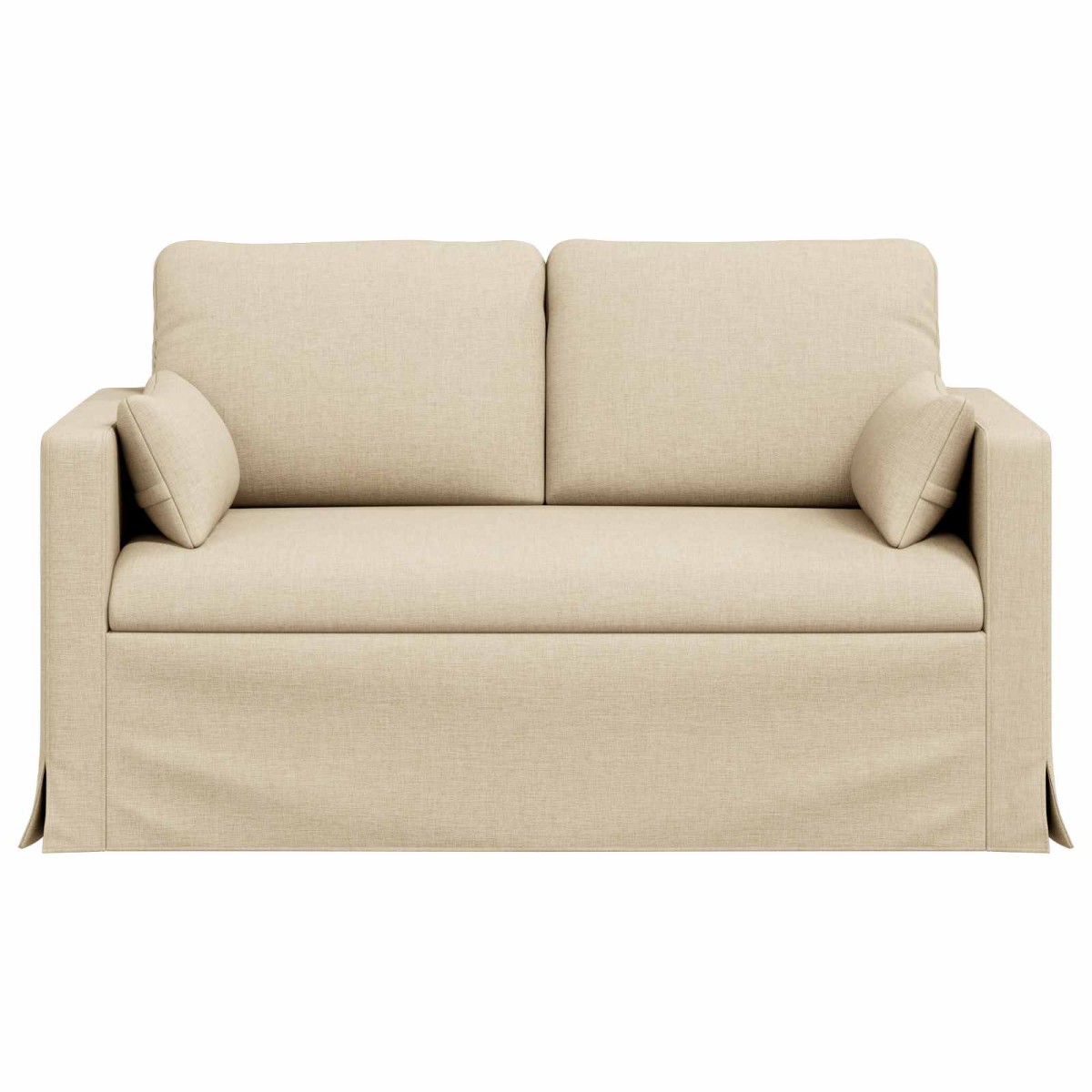 vidaXL Καναπές Κρεμ 139 x 78 x 80 εκ ύφασμα