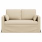 vidaXL Καναπές Κρεμ 139 x 78 x 80 εκ ύφασμα