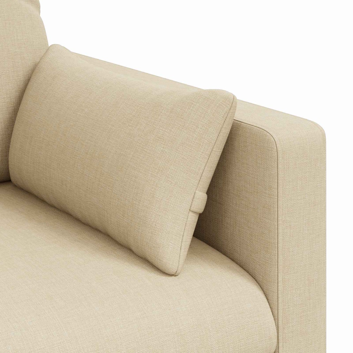 vidaXL Καναπές Κρεμ 139 x 78 x 80 εκ ύφασμα