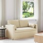 vidaXL Καναπές Κρεμ 139 x 78 x 80 εκ ύφασμα