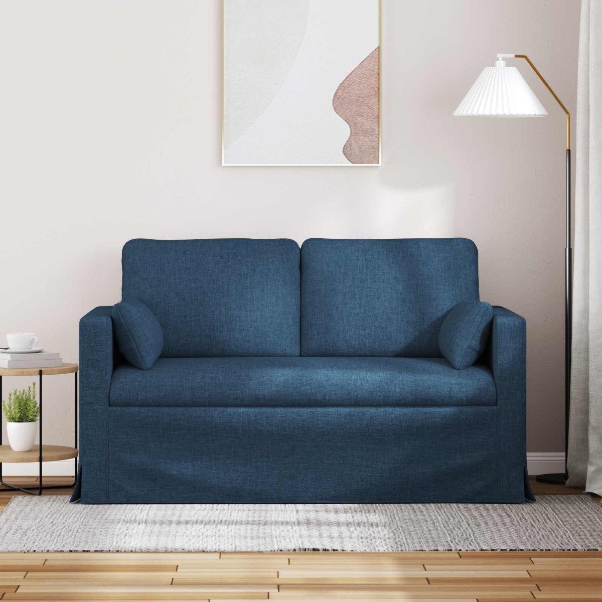vidaXL Καναπές Μπλε 139 x 78 x 80 εκ ύφασμα