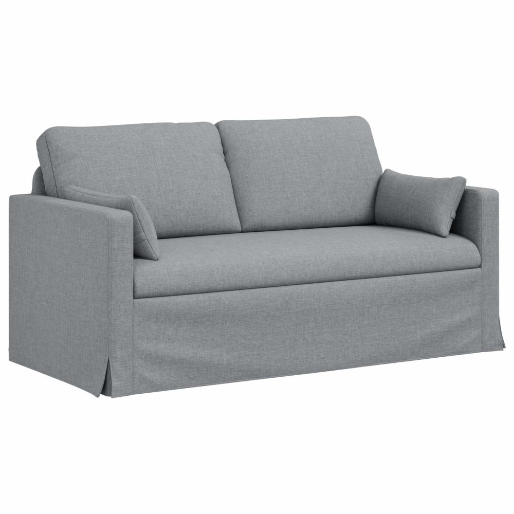 vidaXL Καναπές Ανοιχτό γκρι 158 x 78 x 80 εκ ύφασμα