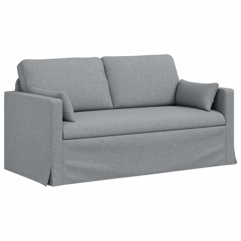 vidaXL Καναπές Ανοιχτό γκρι 158 x 78 x 80 εκ ύφασμα