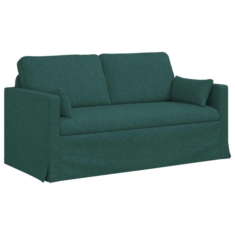 vidaXL Καναπές Σκούρο Πράσινο 158 x 78 x 80 εκ ύφασμα
