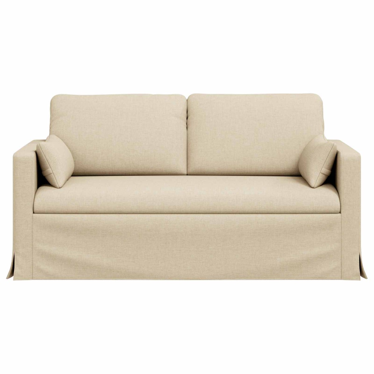 vidaXL Καναπές Κρεμ 158 x 78 x 80 εκ ύφασμα