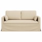 vidaXL Καναπές Κρεμ 158 x 78 x 80 εκ ύφασμα