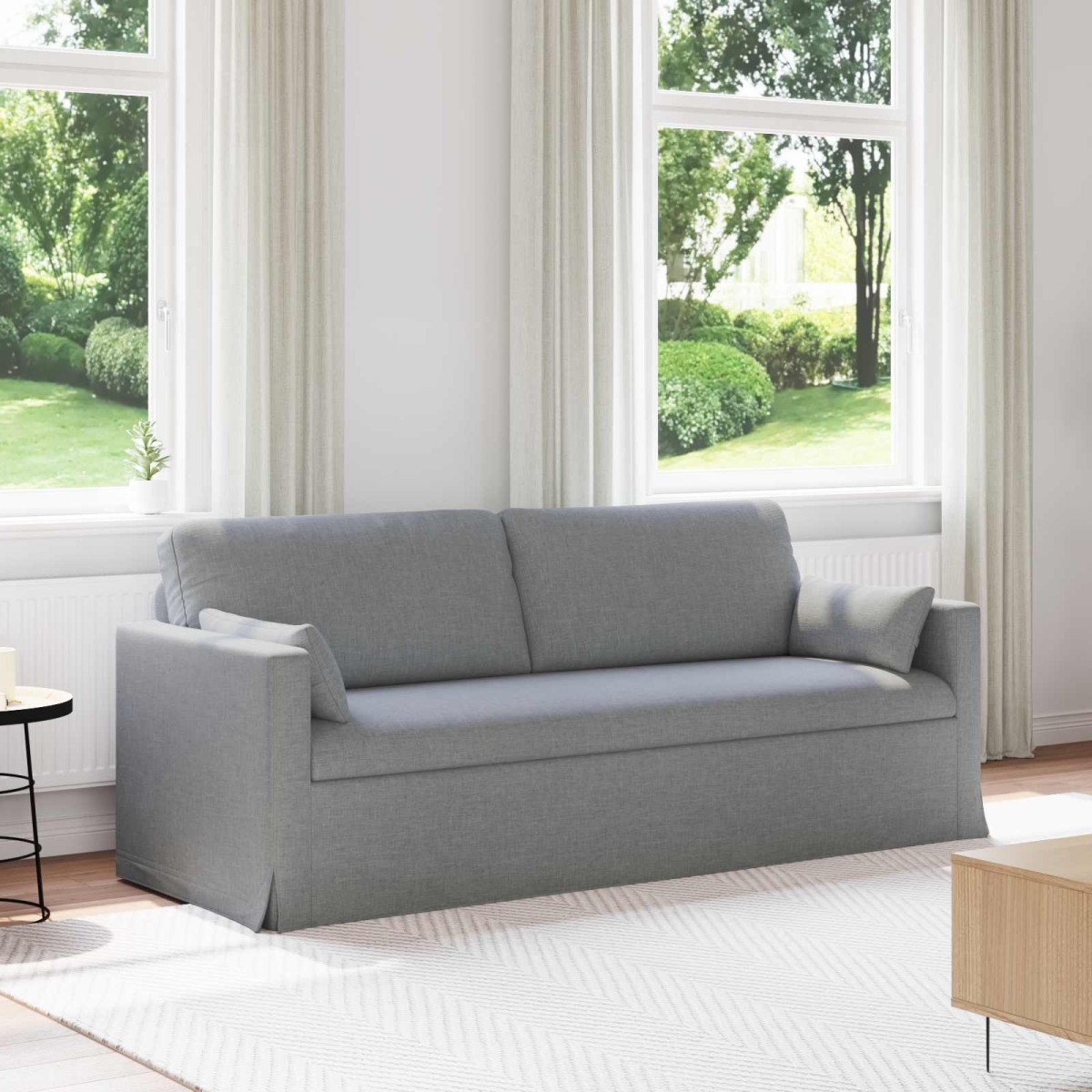 vidaXL Καναπές Ανοιχτό γκρι 78 x 78 x 80 εκ. ύφασμα