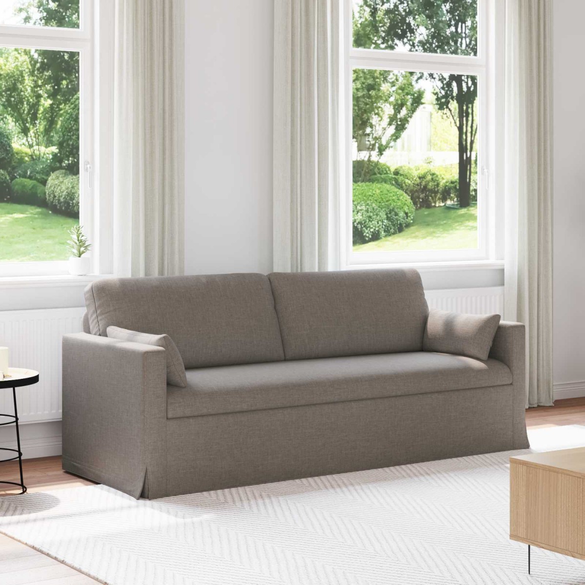 vidaXL Καναπές Taupe 198 x 78 x 80 εκ ύφασμα