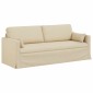 vidaXL Καναπές Κρεμ 198 x 78 x 80 εκ ύφασμα