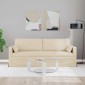 vidaXL Καναπές Κρεμ 198 x 78 x 80 εκ ύφασμα