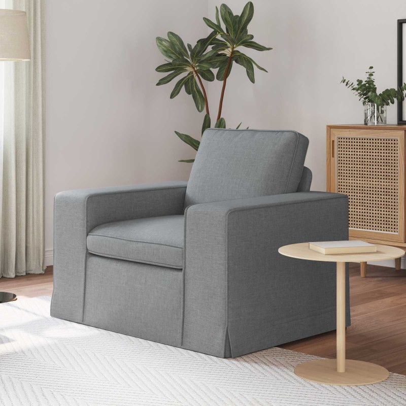 vidaXL Καναπές Ανοιχτό γκρι 103 x 80 x 82 εκ ύφασμα