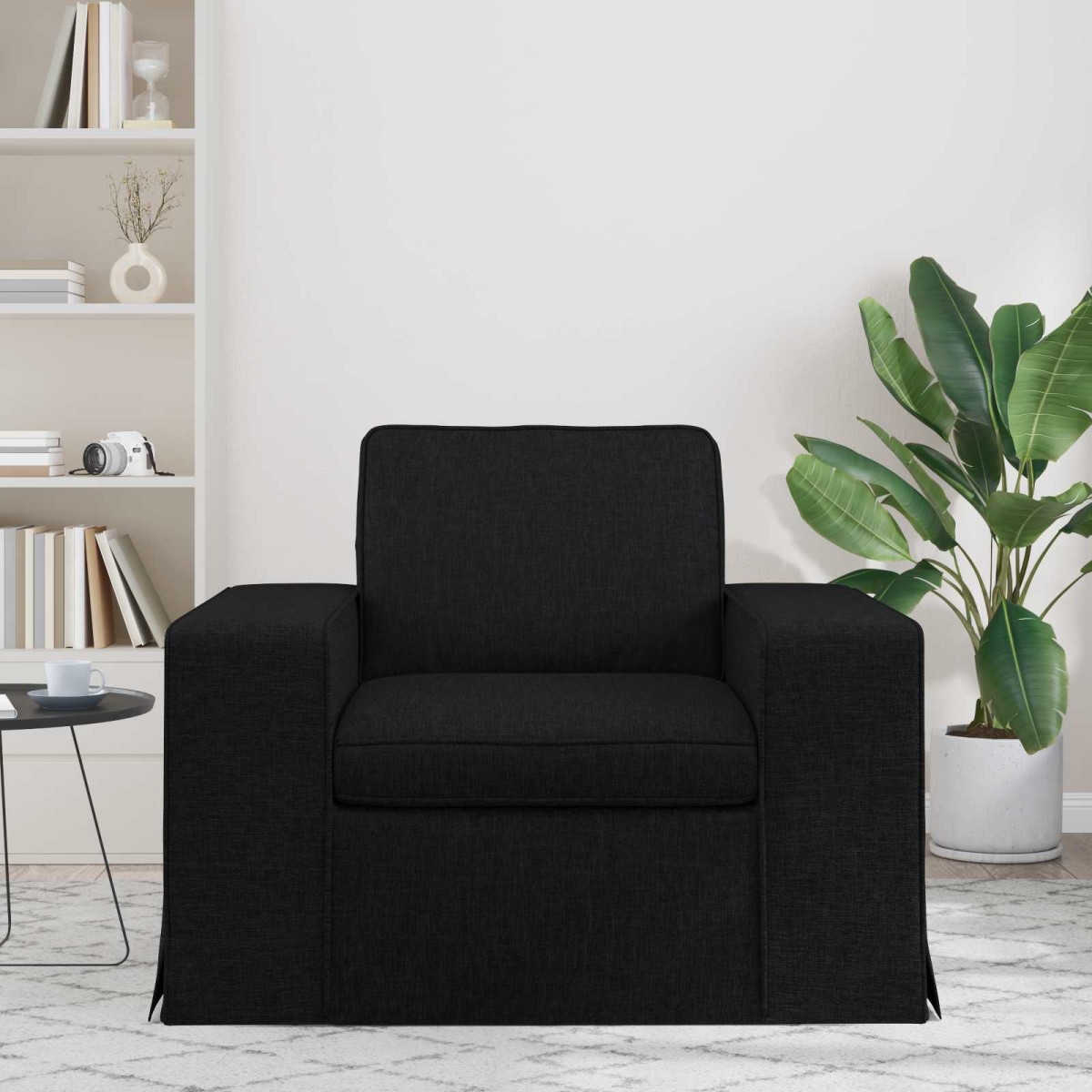 vidaXL Καναπές Μαύρο 103 x 80 x 82 εκ ύφασμα