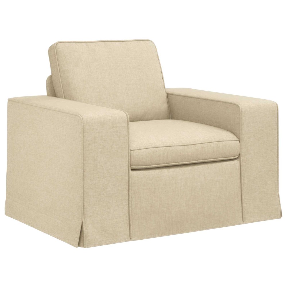 vidaXL Καναπές Κρεμ 103 x 80 x 82 εκ ύφασμα