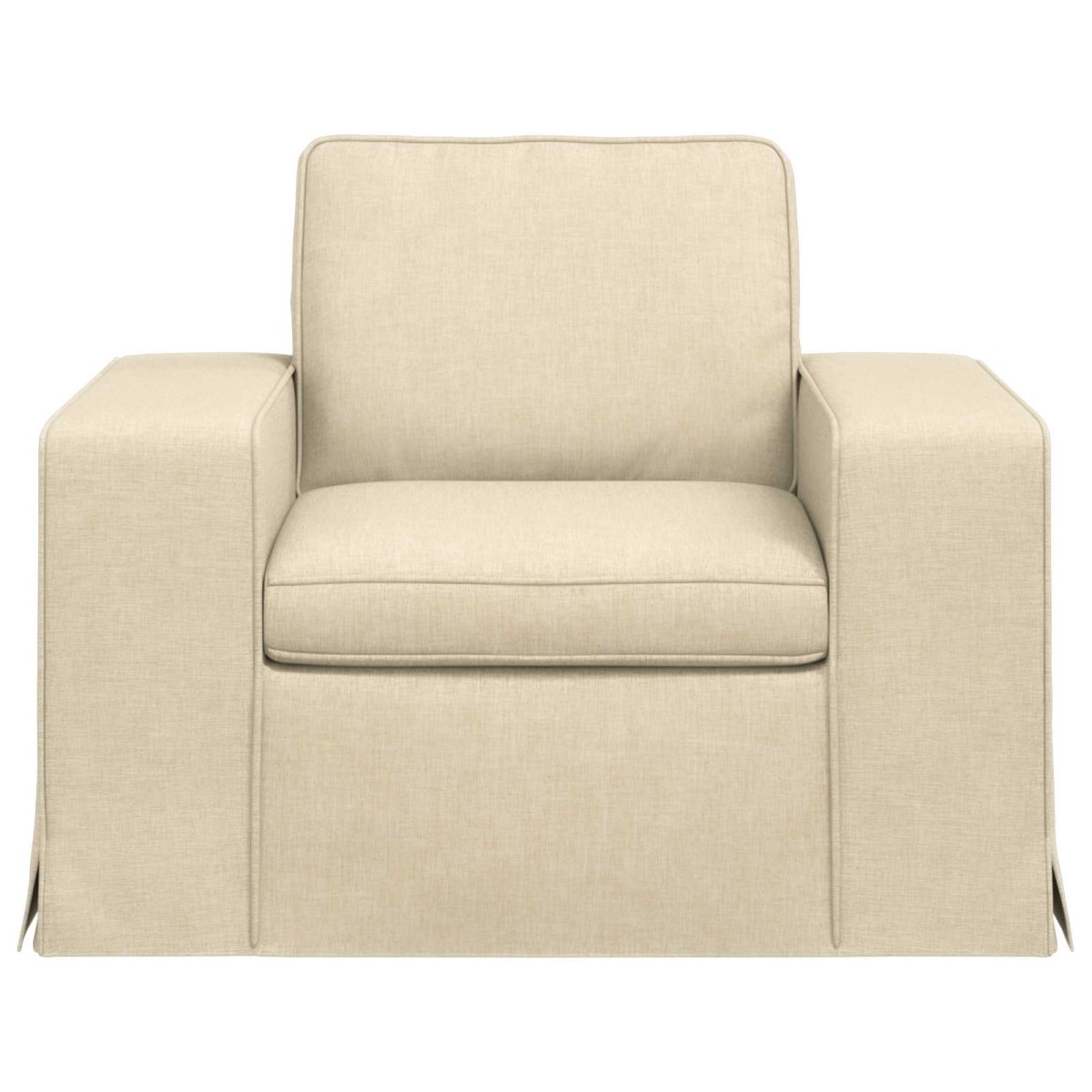 vidaXL Καναπές Κρεμ 103 x 80 x 82 εκ ύφασμα