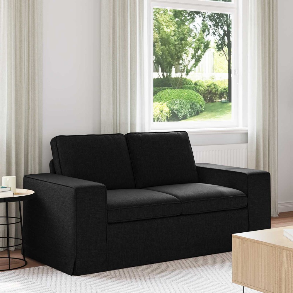 vidaXL Καναπές Μαύρο 162 x 80 x 82 εκ ύφασμα