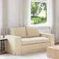 vidaXL Καναπές Κρεμ 162 x 80 x 82 εκ ύφασμα