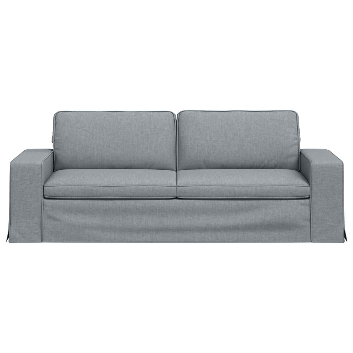 vidaXL Καναπές Ανοιχτό γκρι 222 x 80 x 82 εκ ύφασμα