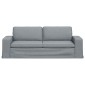 vidaXL Καναπές Ανοιχτό γκρι 222 x 80 x 82 εκ ύφασμα