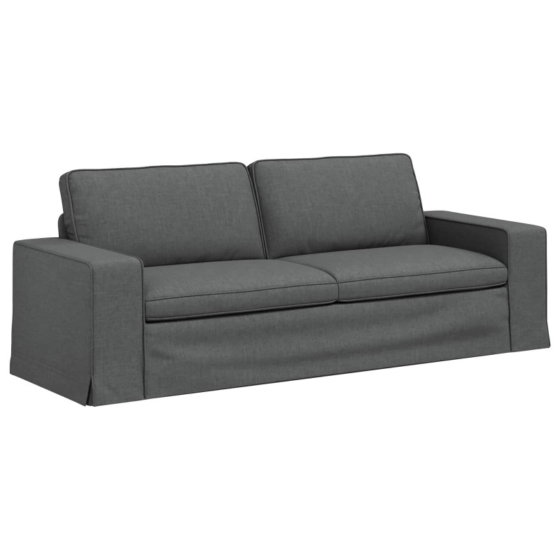 vidaXL Καναπές Σκούρο Γκρι 222 x 80 x 82 εκ ύφασμα