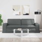 vidaXL Καναπές Σκούρο Γκρι 222 x 80 x 82 εκ ύφασμα