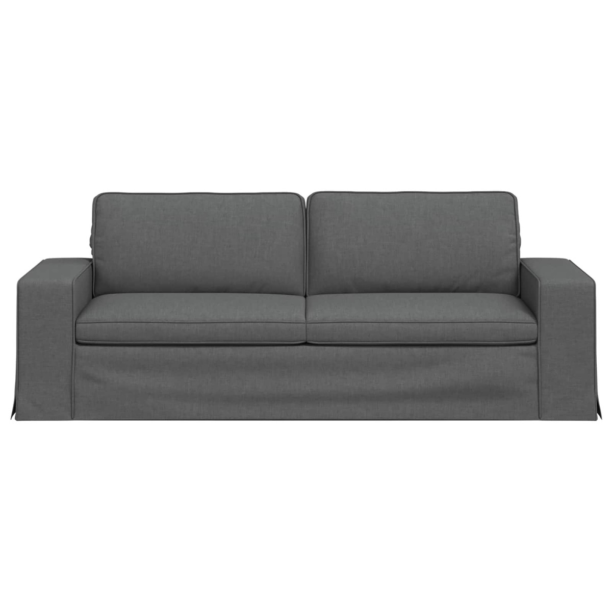 vidaXL Καναπές Σκούρο Γκρι 222 x 80 x 82 εκ ύφασμα