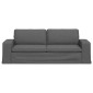 vidaXL Καναπές Σκούρο Γκρι 222 x 80 x 82 εκ ύφασμα