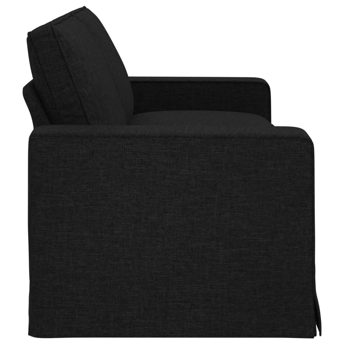 vidaXL Καναπές Μαύρο 222 x 80 x 82 εκ ύφασμα