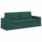 vidaXL Καναπές Σκούρο Πράσινο 222 x 80 x 82 εκ ύφασμα