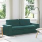vidaXL Καναπές Σκούρο Πράσινο 222 x 80 x 82 εκ ύφασμα