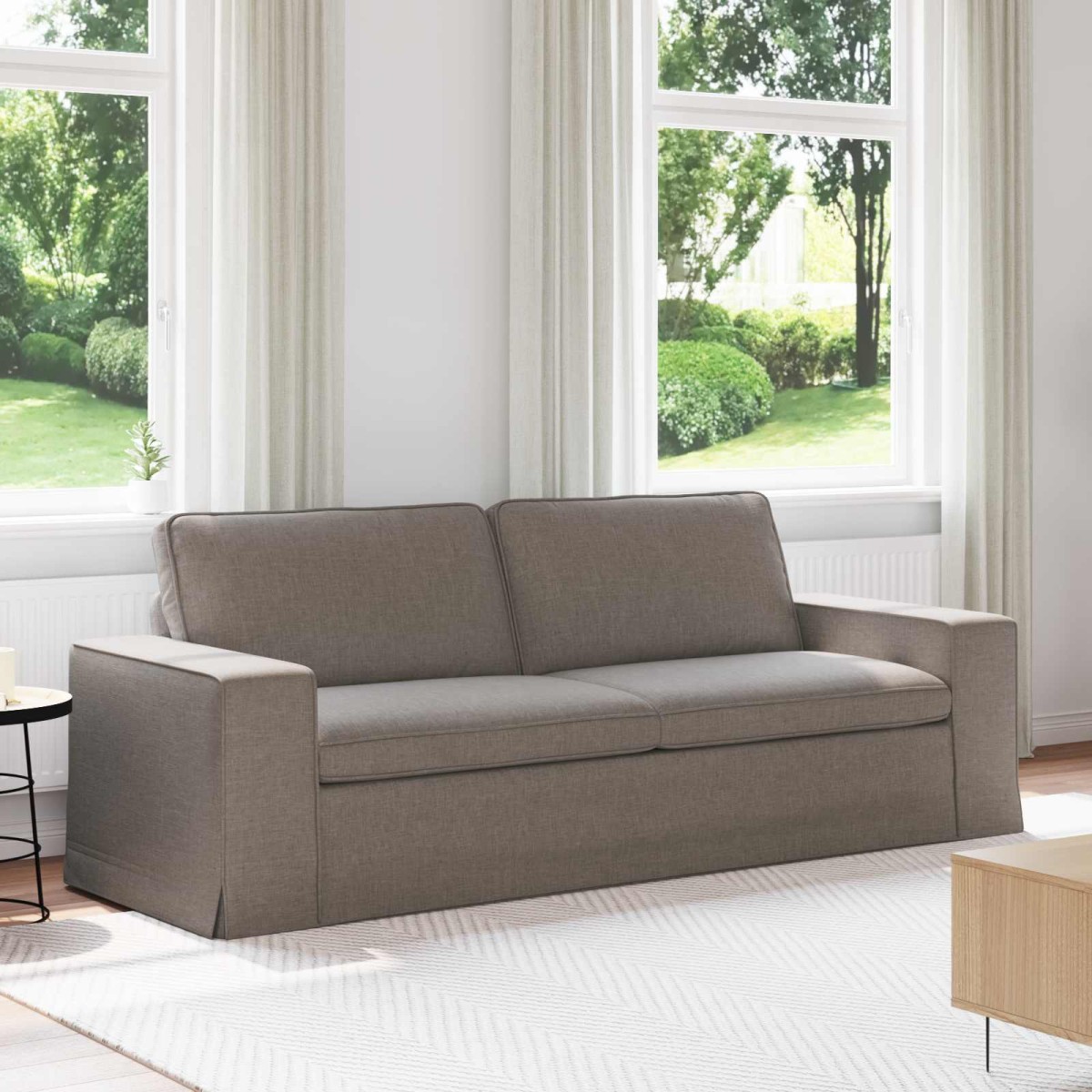 vidaXL Καναπές Taupe 222 x 80 x 82 εκ ύφασμα