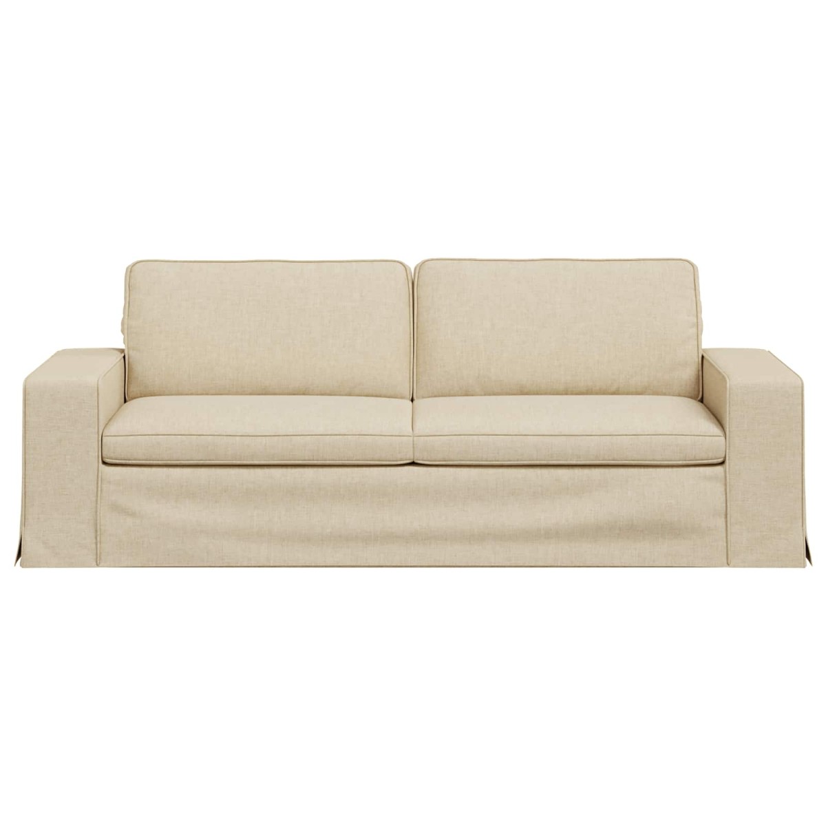 vidaXL Καναπές Κρεμ 222 x 80 x 82 εκ ύφασμα