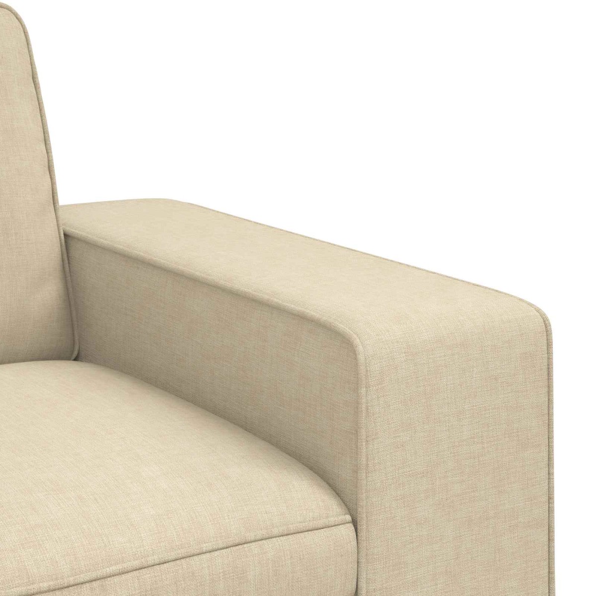 vidaXL Καναπές Κρεμ 222 x 80 x 82 εκ ύφασμα