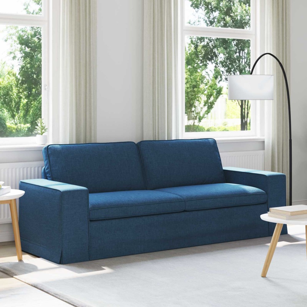 vidaXL Καναπές Μπλε 222 x 80 x 82 εκ ύφασμα