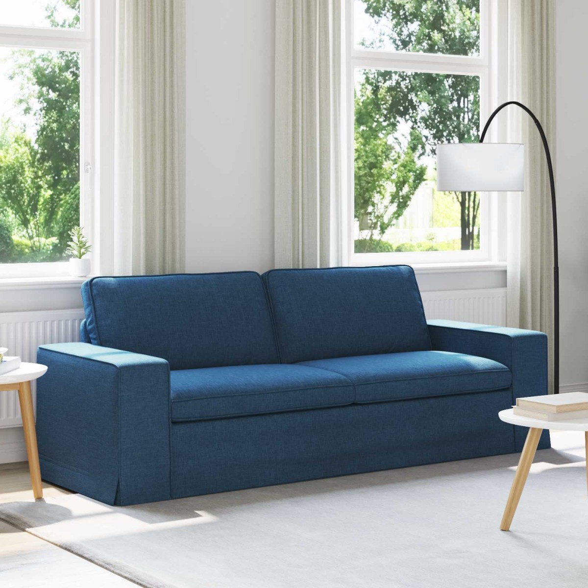 vidaXL Καναπές Μπλε 222 x 80 x 82 εκ ύφασμα