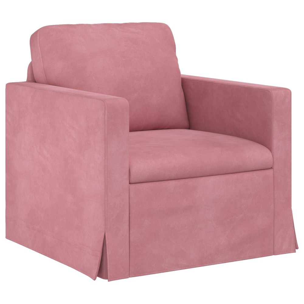 vidaXL Καναπές Ροζ 78 x 78 x 80 εκ. Βελούδο