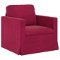 vidaXL Καναπές Κόκκινο 78 x 78 x 80 εκ. Βελούδο