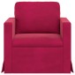 vidaXL Καναπές Κόκκινο 78 x 78 x 80 εκ. Βελούδο