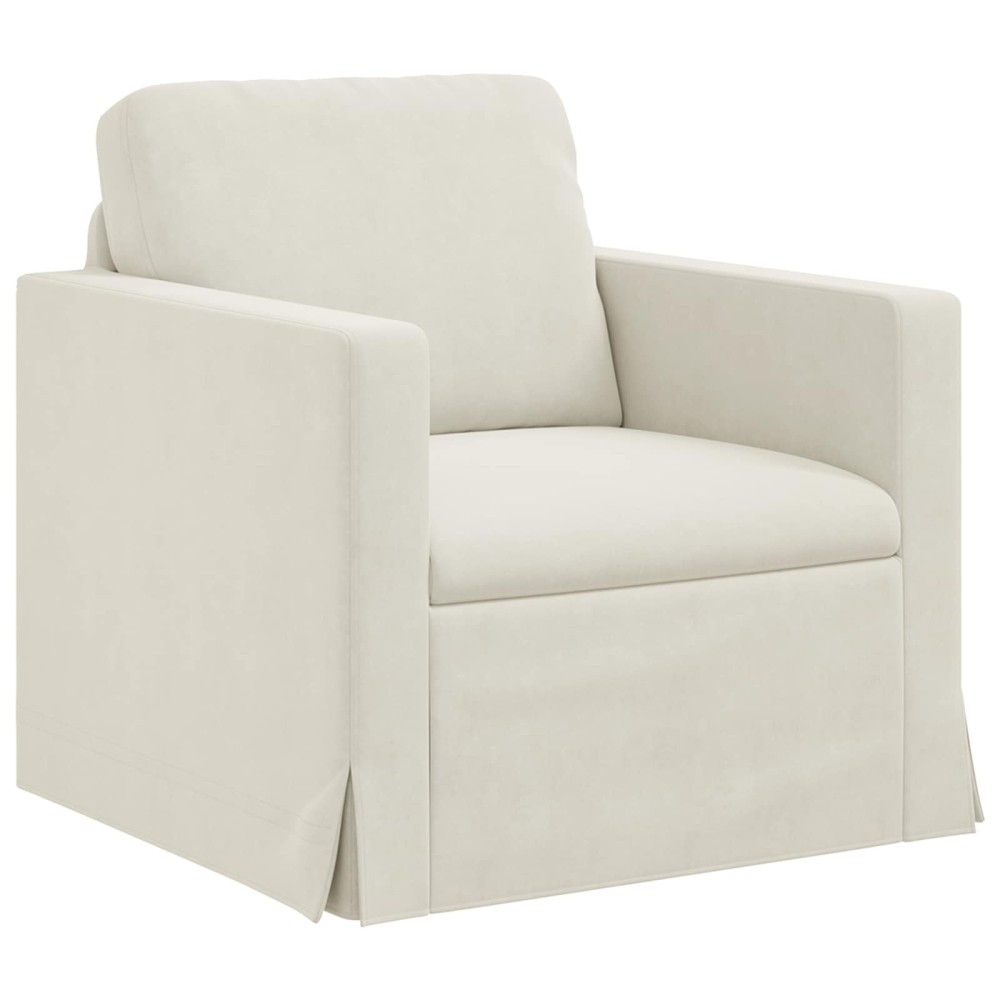 vidaXL Καναπές Κρεμ 78 x 78 x 80 εκ. Βελούδο