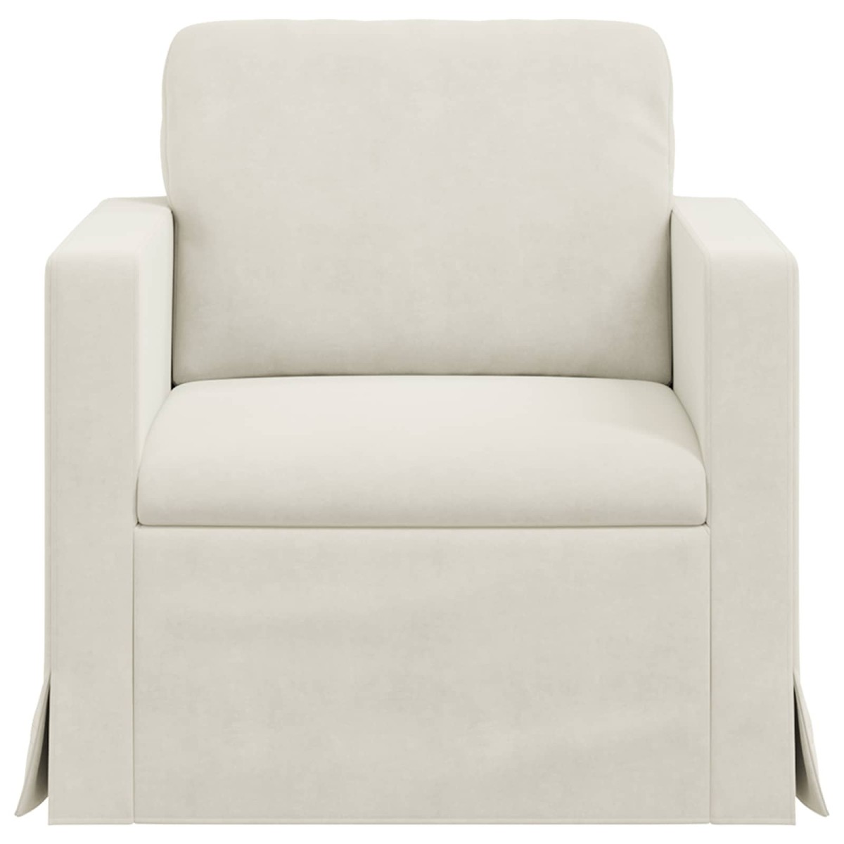 vidaXL Καναπές Κρεμ 78 x 78 x 80 εκ. Βελούδο