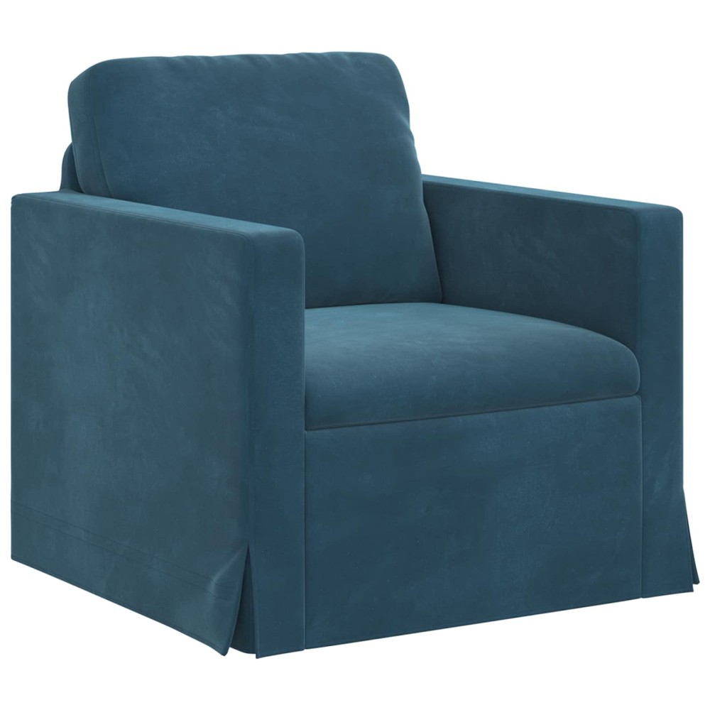 vidaXL Καναπές Μπλε 78 x 78 x 80 εκ. Βελούδο
