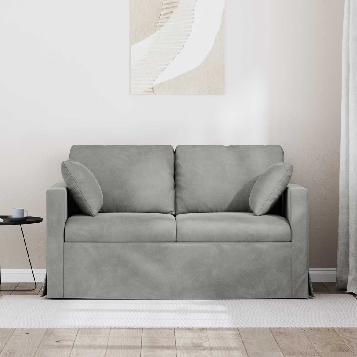 vidaXL Καναπές Ανοιχτό γκρι 138 x 78 x 80 εκ Βελούδο
