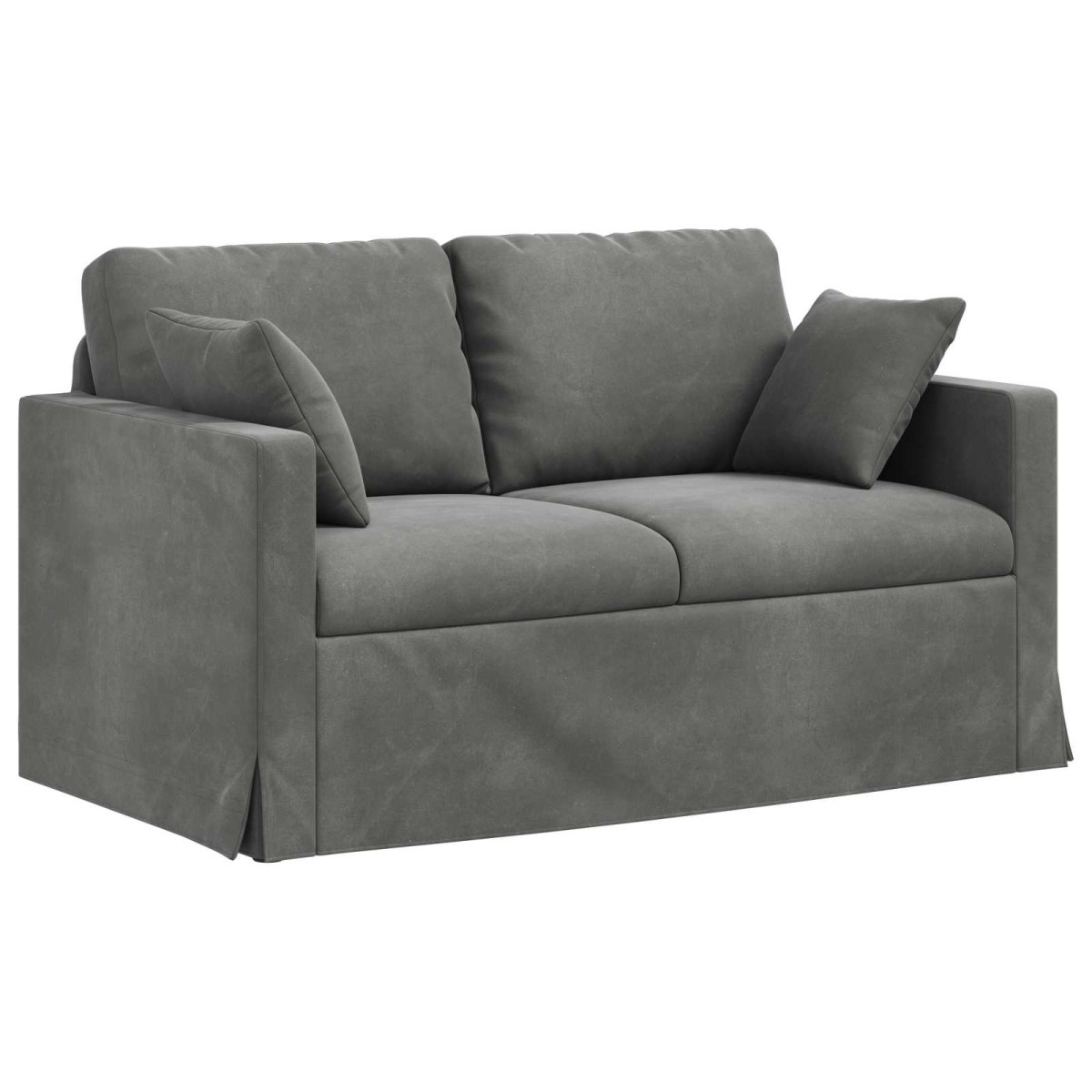 vidaXL Καναπές Σκούρο Γκρι 138 x 78 x 80 εκ Βελούδο