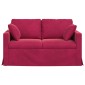vidaXL Καναπές Κόκκινο 138 x 78 x 80 εκ Βελούδο