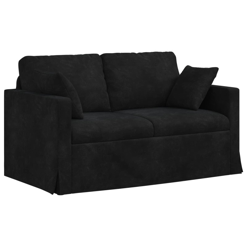 vidaXL Καναπές Μαύρο 138 x 78 x 80 εκ Βελούδο