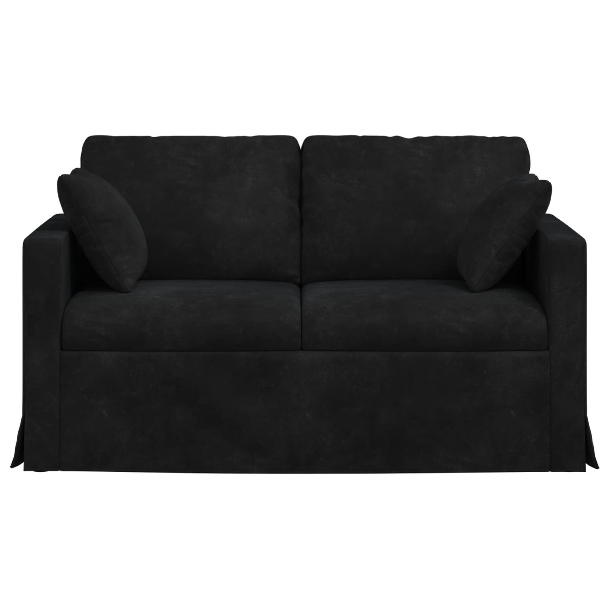 vidaXL Καναπές Μαύρο 138 x 78 x 80 εκ Βελούδο