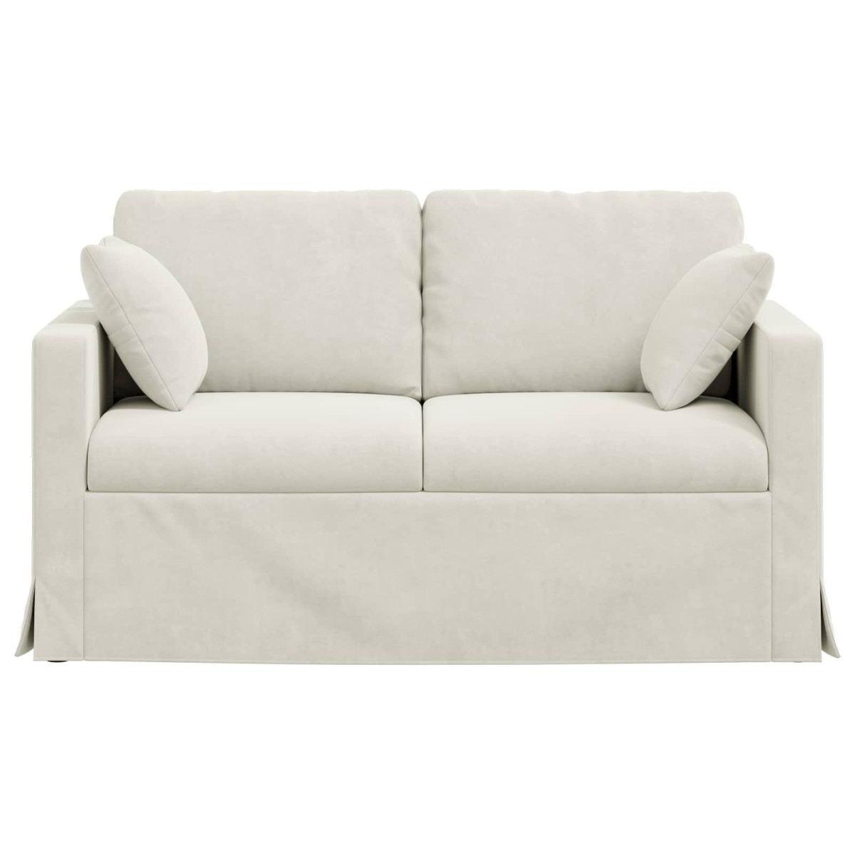 vidaXL Καναπές Κρεμ 138 x 78 x 80 εκ Βελούδο
