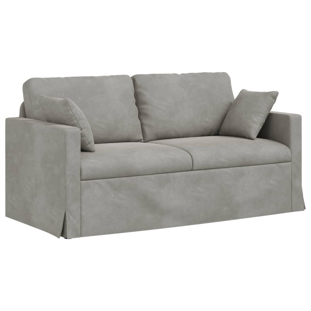 vidaXL Καναπές Ανοιχτό γκρι 158 x 78 x 80 εκ Βελούδο