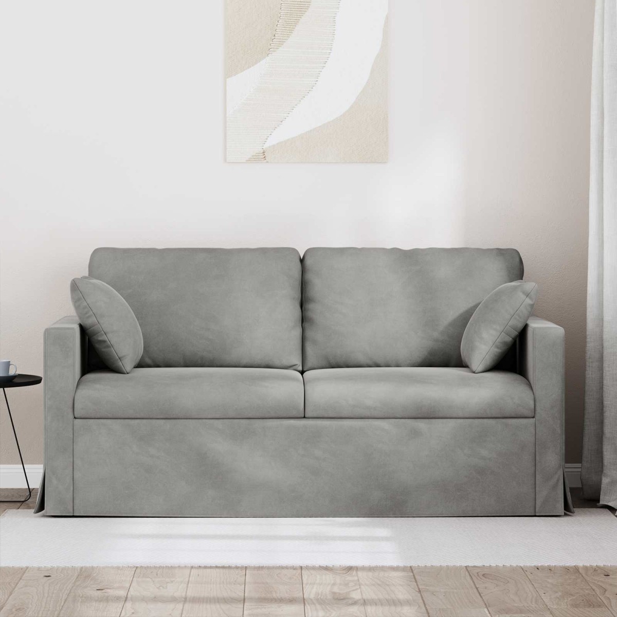 vidaXL Καναπές Ανοιχτό γκρι 158 x 78 x 80 εκ Βελούδο