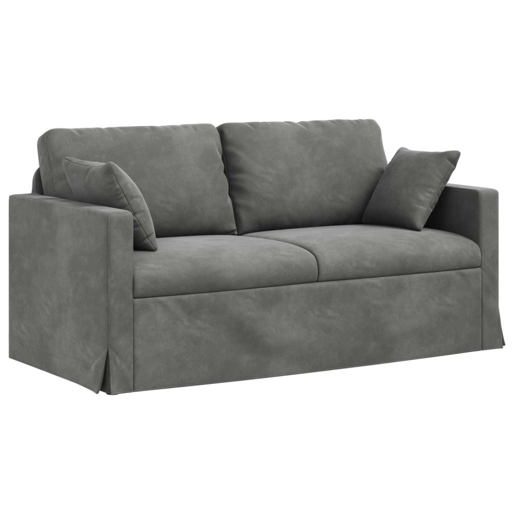 vidaXL Καναπές Σκούρο Γκρι 158 x 78 x 80 εκ Βελούδο